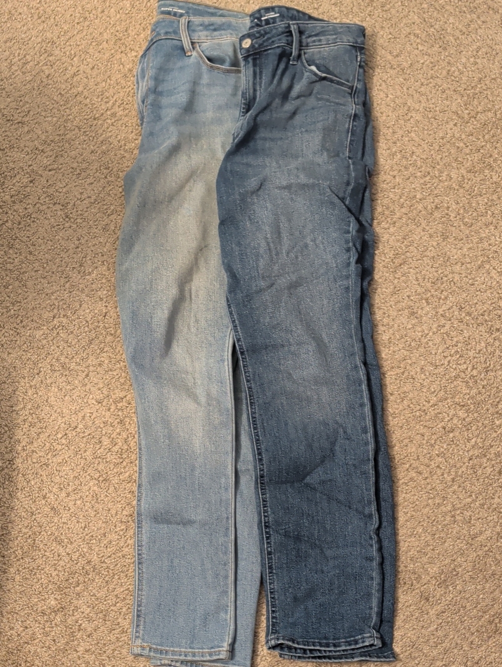 Two Pairs Of Old Navy Women's Jeans — Light Blue & Dark Blue